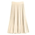 thumbnail image 1 of Angala Knit Midi Skirt With Elegant Flared Hem A Line Blend Pleated Skirt For Casual Outfit And Daily Wear Beautiful Stylish Women's Skirt, 1 of 4