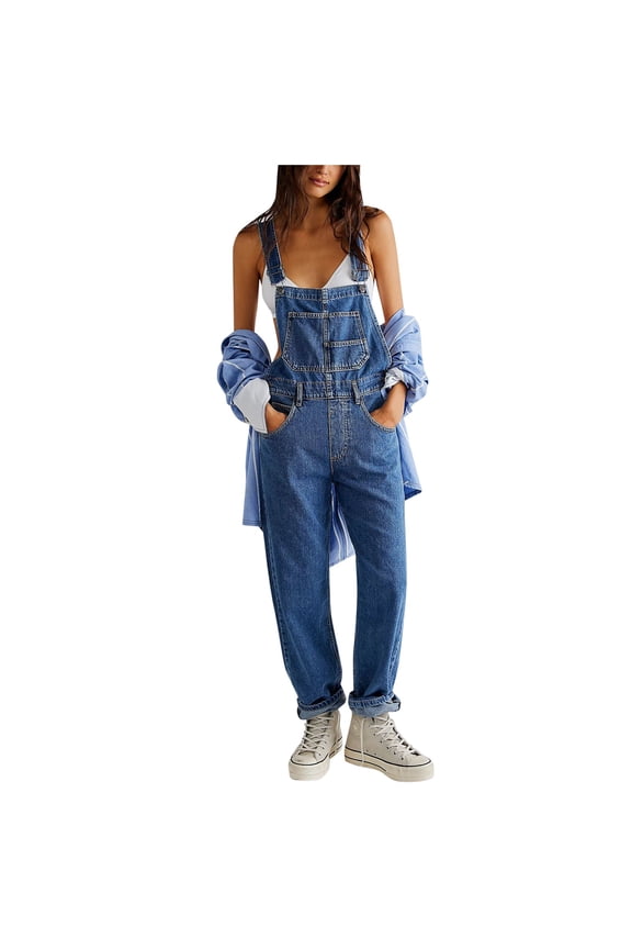 Ladies' Casual Slacks With Loose Denim Straps Stylish Beautiful Women's Casual Pants