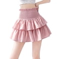 thumbnail image 1 of Angala Ladies Skirts Elastic Waist Pleated Tiered Maxi Skirts Solid Summer Dailywear Comfortable Stretchy Flowy Womens Skirts Size Xl Pink, 1 of 6