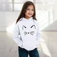 thumbnail image 1 of Angala Little Girls Hoodies Sweatshirts Size 6-7 Years Fall Winter Dailywear Kangaroo Pocket Cute Print Long Sleeve Girls Sweatshirts White, 1 of 3