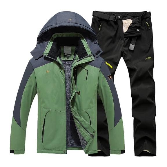 Angala Male Ski Wear Winter Windproof Hooded Jacket And Pants Suitable For Casual Outdoor Ski Wear Handsome Stylish Men's Suits