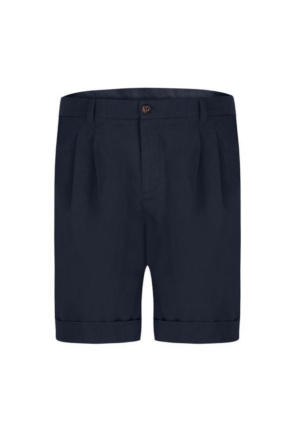 Mens Casual Shorts Solid Color Elastic Waist Bermuda Shorts Summer Dressy Handsome Breathable Dailywear Mens Shorts Size Xl Navy