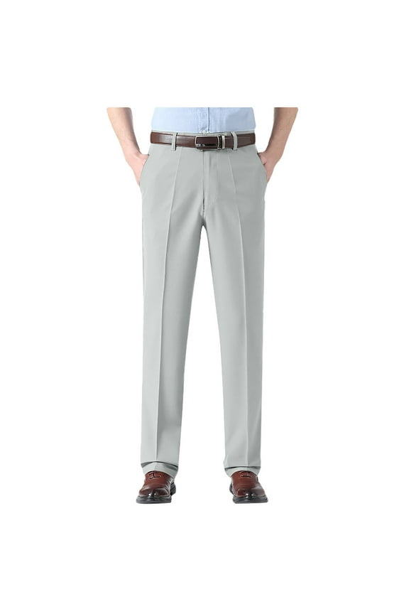 Mens Mynx Hidden Expandable Waistband Classic Fit Front Pleated Dress Pant Stylish Casual Men's Pants