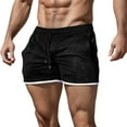 thumbnail image 1 of Angala Mens Shorts Elastic Waist Running Shorts Summer Stretch Slim Fit Fitness Athletic Mens Shorts Size L Black, 1 of 7