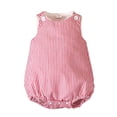 thumbnail image 1 of Angala Baby Boys Girls Summer Sleeveless Striped Romper Bodysuit Casual Soft Outfit Playwear Breathable Cute Stylish Children Bodysuits 3-6 Months, 1 of 8