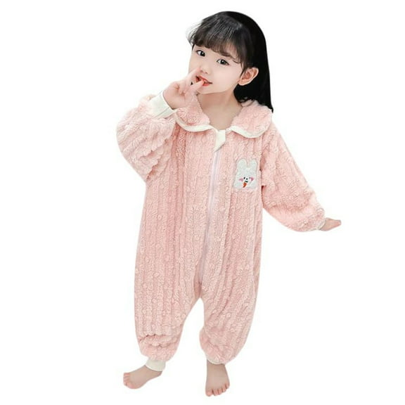 Angala Newborn Infant Baby Cartoon Wearable Blanket Soft Fleece Cartoon Sleepsuit Warm Pajamas Cozy Cute Boys And Girls Jumpsuit 12-24 Months