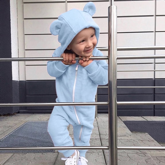 Angala Baby Girls Boys Bear Solid Color Jumpsuit Soft Romper Clothes Breathable Cute Children Bodysuits 0-6 Months