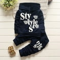 thumbnail image 1 of Angala Outfit For Little Boys Solid Color Long Sleeve Crew Neck Sweatshirt Jogger Pants Set Boys Fall Casual Clothes Size 80, 1 of 3