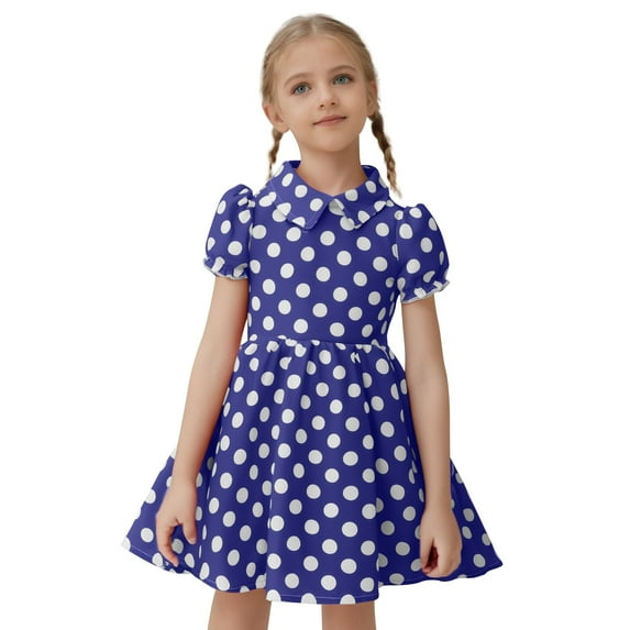 Angala Outfits Party Sleeveless Gown Dress Kid Dots Prints Floral Children Girl Princess Clothes Girls Dresses Beautiful Cute Casual Girl's Dress 8-9 Years