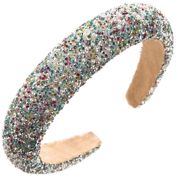 Angala Pearl Rhinestone Headband Elegant Hair For Party Wedding Soft Stylish Basic Heardband