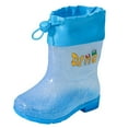 thumbnail image 1 of Angala Rain Boots For Boys Mid Calf Cartoon Dinosaur Print Waterproof Transparent Adjustable Drawstring Rainy Outdoor Dailywear Rain Boots For Boys Size 4-4.5 Years Sky Blue, 1 of 5