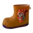 thumbnail image 1 of Angala Rain Boots Lightweight Mid Calf Cartoon Appliques Waterproof Wet Weather Outdoor Dailywear Rain Boots Kids Size 3.5-4 Years Yellow, 1 of 7