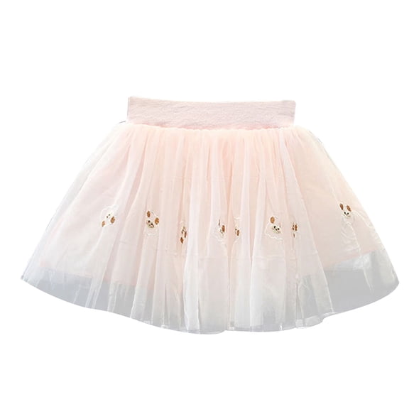 Angala Valentine's Day Girls' Short Skirt Summer New Mesh Skirt Children's Princess Skirt Girls' Baby Skirt Beautiful Stylish Girl's Dailywear 18-24 Months