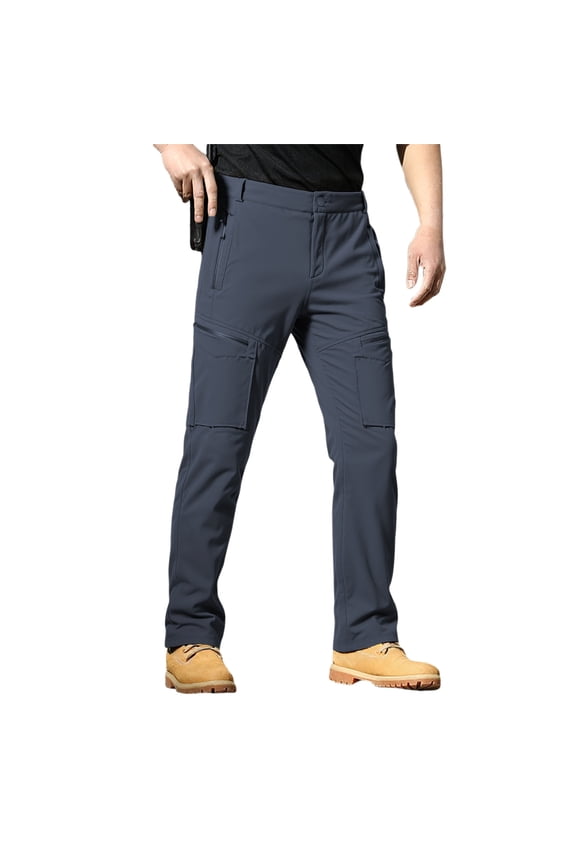 All Weather Lined Hiking Pants Thermal Insulated Outdoor Climbing Trousers For Cold Winter Windproof Softshell Trekking Adventure Activities Stylish Casual Men's Pants