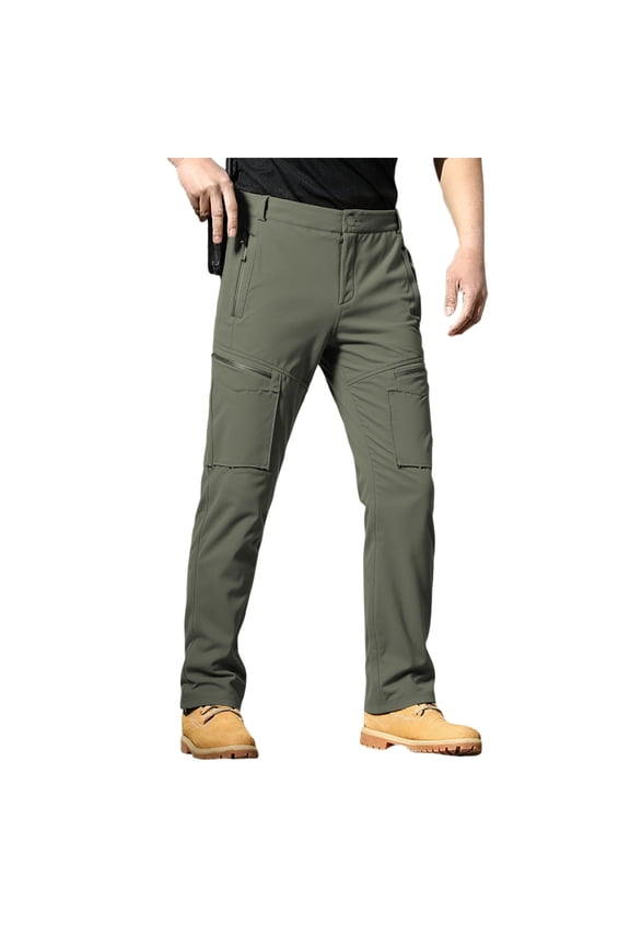 All Weather Lined Hiking Pants Thermal Insulated Outdoor Climbing Trousers For Cold Winter Windproof Softshell Trekking Adventure Activities Stylish Casual Men's Trousers