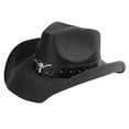 thumbnail image 1 of Angala Western Cowboy Hat For Men Women Summer Sun Hat Wide Brim Straw Hat Outdoor Beach Sunshade Hat Style Cowboy Hat Soft Stylish Basic Cowboy, 1 of 2