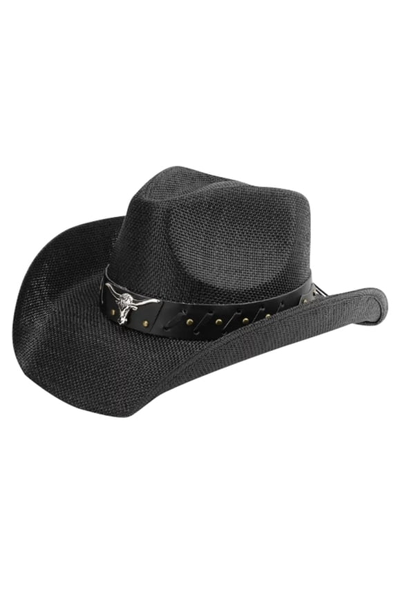 Western Cowboy Hat For Men Women Summer Sun Hat Wide Brim Straw Hat Outdoor Beach Sunshade Hat Style Cowboy Hat Soft Stylish Basic Cowboy