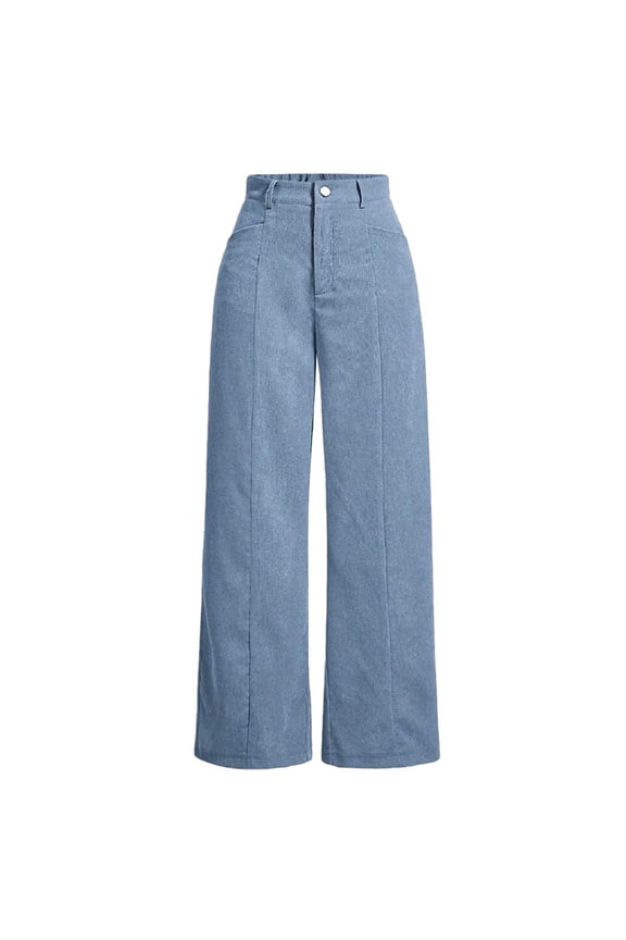 Wide Leg High Waisted Trousers For Retro Straight Leg Linen Blend Pants With Modern Casual Fit Soft Stylish Women's Casual Pants
