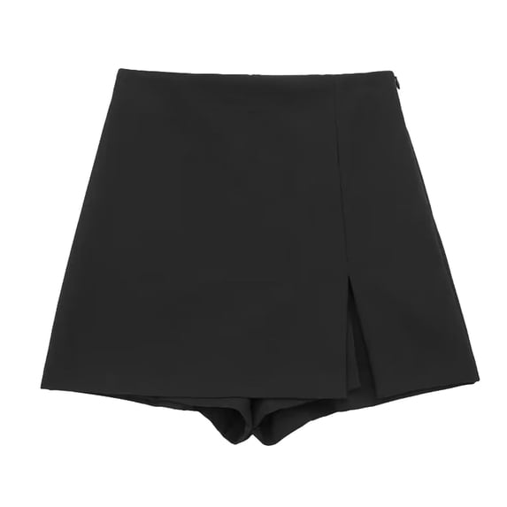 Angala Womens Skirts High Waist Wrap Mini Skirts Summer Solid Slim Fit Lightweight Stretchable Casual Womens Skirts Size L Black