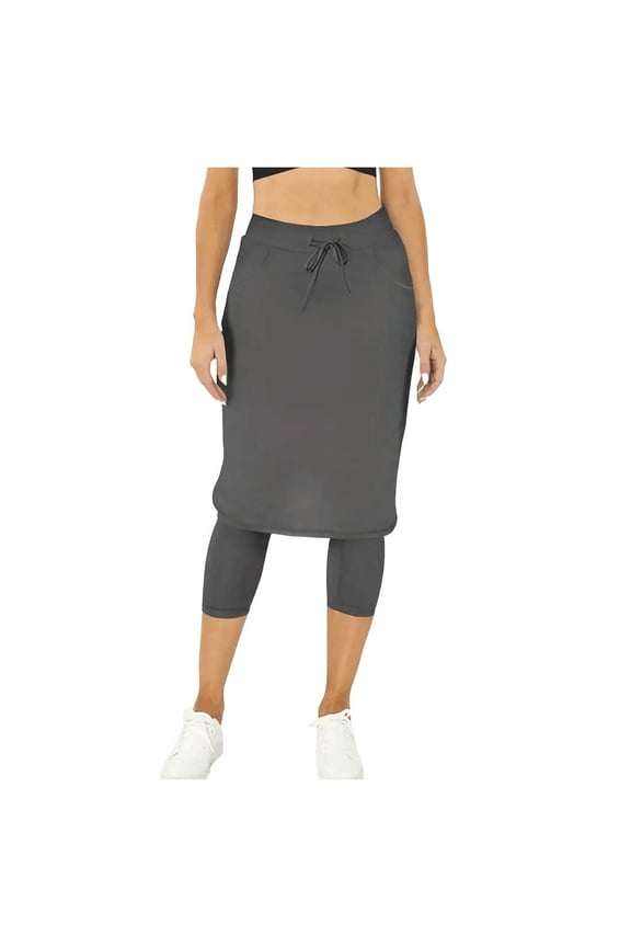 Womens Tennis Skirt With Built In Capri Leggings Pockets Knee Length Skorts Skirts Skirts For Hiking Sports Beautiful Stylish Women's Skirt