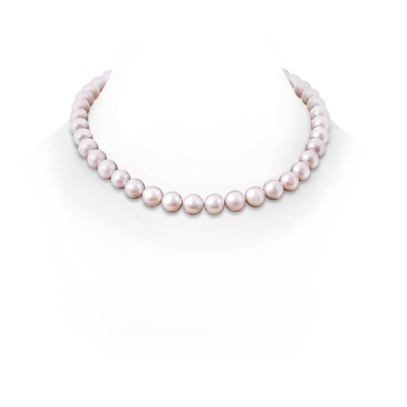 ANGARA 10-11mm, 16" Classic Freshwater Cultured Pearl Necklace in 925 Sterling Silver for Women | June Birthstone, Birthday, Anniversary, Jewelry Gift for Women | Pearl Necklace