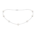 thumbnail image 1 of ANGARA 16" Freshwater Cultured Pearl Station Necklace in 14K White Gold for Women | June Birthstone, Birthday, Anniversary, Jewelry Gift for Women | Pearl Necklace, 1 of 6