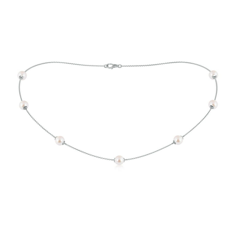 14k White or Yellow Gold Family Birthstone Station Necklace 14k White or Yellow Gold Family Birthstone Station Necklace