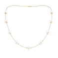 thumbnail image 1 of ANGARA 20" Freshwater Cultured Pearl Station Necklace in 14K Yellow Gold for Women | June Birthstone, Birthday, Anniversary, Jewelry Gift for Women | Pearl Necklace, 1 of 5