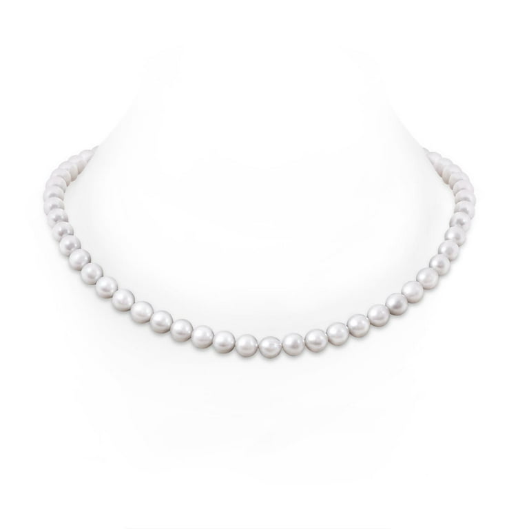 14k Yellow Gold Birthstone Necklace with Cultured Freshwater Pearl - June 14k Yellow Gold Birthstone Necklace with Cultured Freshwater Pearl - June
