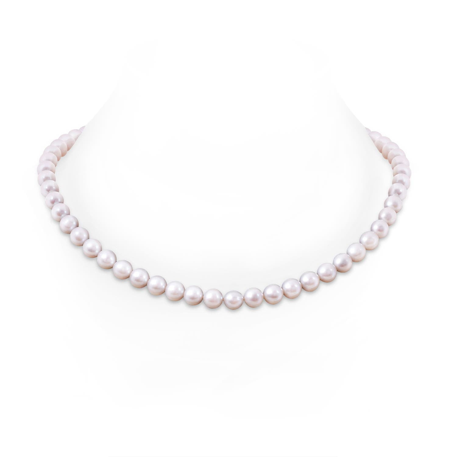 8.5-9.0 mm 22 Inch AAA Bright White Silver Tone Akoya Pearl Necklace – Pearl  Paradise