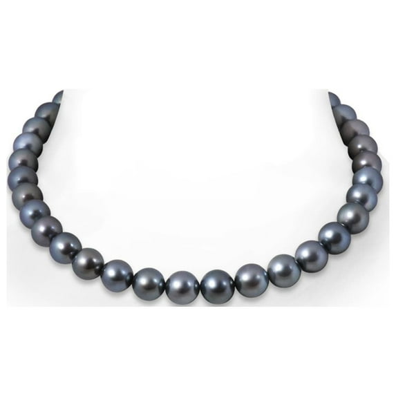 ANGARA 9-10mm, 16" Tahitian Cultured Pearl Single Strand Choker in 14K White Gold for Women | June Birthstone, Birthday, Anniversary, Jewelry Gift for Women | Pearl Necklace