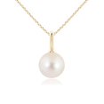 thumbnail image 1 of ANGARA Classic Freshwater Cultured Pearl Solitaire Pendant in 14K Yellow Gold for Women | June Birthstone, Birthday, Anniversary, Jewelry Gift for Women | Pearl Necklace, 1 of 5