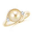 thumbnail image 1 of ANGARA Classic Golden South Sea Cultured Pearl Bypass Ring in 14K Yellow Gold for Women | June Birthstone, Birthday, Anniversary, Jewelry Gift for Women | Pearl Ring, 1 of 8