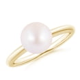 thumbnail image 1 of Angara Classic Japanese Akoya Cultured Pearl Solitaire Ring in 14K Yellow Gold for Women | June Birthstone Jewelry for Her, 1 of 7