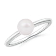 thumbnail image 1 of Angara Classic Japanese Akoya Cultured Pearl Solitaire Ring in 925 Sterling Silver for Women | June Birthstone Jewelry for Her, 1 of 7