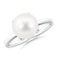 thumbnail image 1 of ANGARA Classic Solitaire Freshwater Cultured Pearl Ring in 925 Sterling Silver for Women | June Birthstone, Birthday, Anniversary, Jewelry Gift for Women | Pearl Ring, 1 of 5