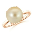 thumbnail image 1 of Angara Classic Solitaire Golden South Sea Cultured Pearl Ring in 14K Rose Gold for Women | June Birthstone Jewelry for Her, 1 of 5