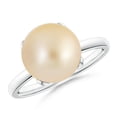 thumbnail image 1 of ANGARA Classic Solitaire Golden South Sea Cultured Pearl Ring in 14K White Gold for Women | June Birthstone, Birthday, Anniversary, Jewelry Gift for Women | Pearl Ring, 1 of 7