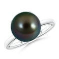 thumbnail image 1 of ANGARA Classic Solitaire Tahitian Cultured Pearl Ring in 14K White Gold for Women | June Birthstone, Birthday, Anniversary, Jewelry Gift for Women | Pearl Ring, 1 of 5