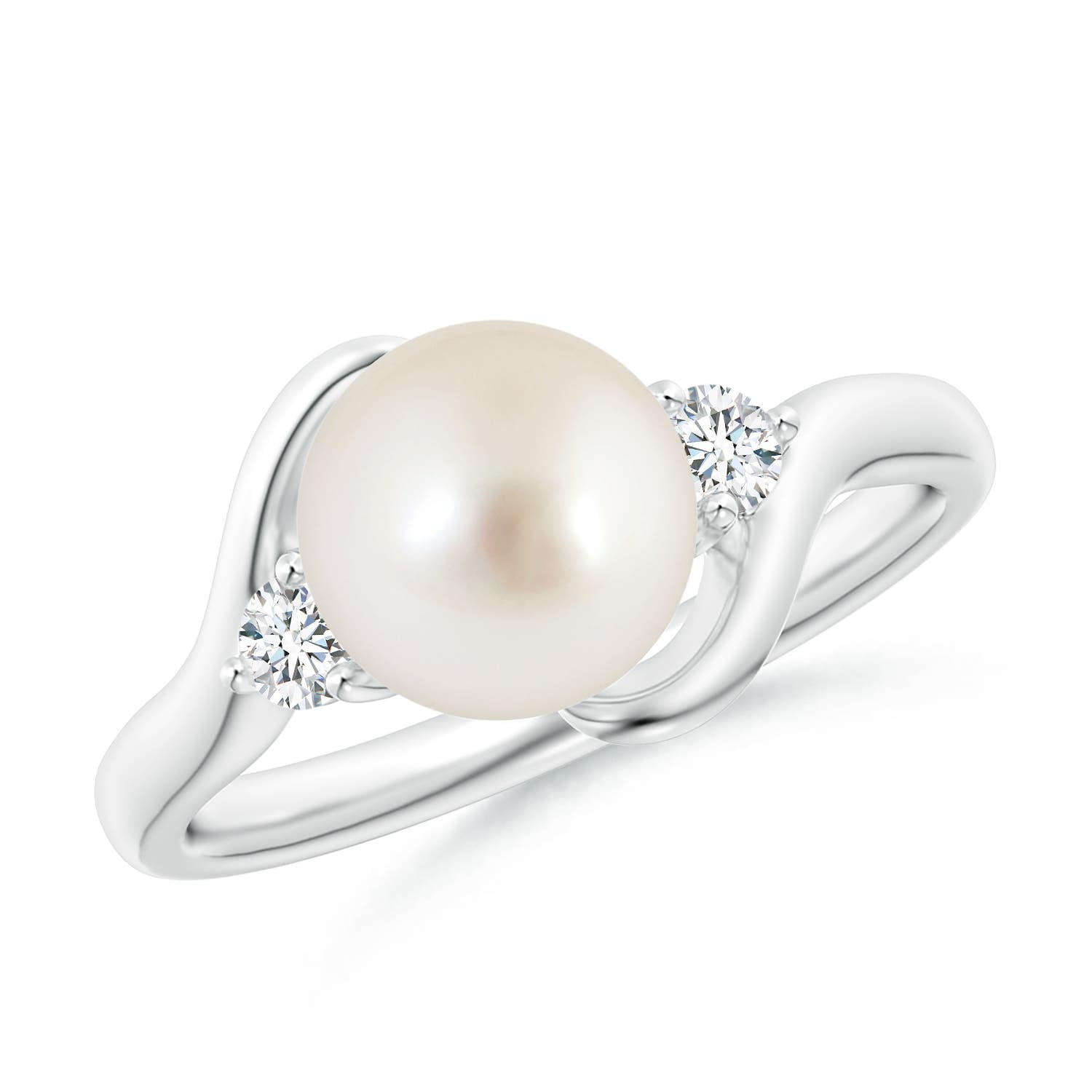 Angara Classic South Sea Cultured Pearl Bypass Ring in 14K White Gold ...