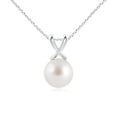 thumbnail image 1 of ANGARA Classic South Sea Cultured Pearl Cross V-Bale Pendant in Platinum for Women | June Birthstone, Birthday, Anniversary, Jewelry Gift for Women | Pearl Necklace, 1 of 7
