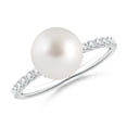 thumbnail image 1 of Angara Classic South Sea Cultured Pearl & Diamond Solitaire Ring in 14K White Gold for Women | June Birthstone Jewelry for Her, 1 of 7