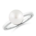 thumbnail image 1 of ANGARA Classic South Sea Cultured Pearl Solitaire Ring in 14K White Gold for Women | June Birthstone, Birthday, Anniversary, Jewelry Gift for Women | Pearl Ring, 1 of 7