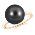 thumbnail image 1 of ANGARA Classic Tahitian Cultured Pearl Ring in 14K Rose Gold for Women | June Birthstone, Birthday, Anniversary, Jewelry Gift for Women | Pearl Ring, 1 of 7