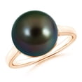 thumbnail image 1 of ANGARA Classic Tahitian Cultured Pearl Ring in 14K Rose Gold for Women | June Birthstone, Birthday, Anniversary, Jewelry Gift for Women | Pearl Ring, 1 of 7