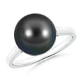 thumbnail image 1 of ANGARA Classic Tahitian Cultured Pearl Ring in 14K White Gold for Women | June Birthstone, Birthday, Anniversary, Jewelry Gift for Women | Pearl Ring, 1 of 7