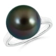 thumbnail image 1 of ANGARA Classic Tahitian Cultured Pearl Ring in 925 Sterling Silver for Women | June Birthstone, Birthday, Anniversary, Jewelry Gift for Women | Pearl Ring, 1 of 7