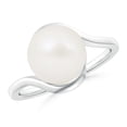 thumbnail image 1 of ANGARA Freshwater Cultured Pearl Solitaire Bypass Ring in 14K White Gold for Women | June Birthstone, Birthday, Anniversary, Jewelry Gift for Women | Pearl Ring, 1 of 7