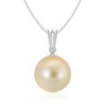 thumbnail image 1 of ANGARA Golden South Sea Cultured Pearl Ornate Bale Pendant in Platinum for Women | June Birthstone, Birthday, Anniversary, Jewelry Gift for Women | Pearl Necklace, 1 of 8