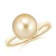 thumbnail image 1 of ANGARA Golden South Sea Cultured Pearl Ring with Spiral Metal Loop in 14K Yellow Gold for Women | June Birthstone, Birthday, Anniversary, Jewelry Gift for Women | Pearl Ring, 1 of 8